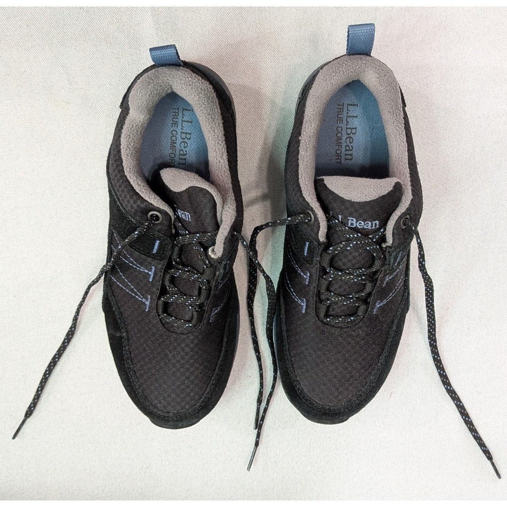 L.L. Bean Hiking Shoes Women 7 Black 514192 Excellent True Comfort Fleece Lined